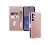 Etui pour Samsung Galaxy A16 Clapet Portefeuille et Support Vidéo Rose champagne