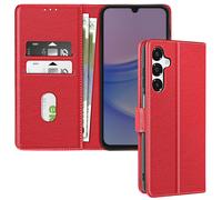 Avizar Étui pour Samsung Galaxy A16 – clapet portefeuille et support vidéo – Rouge