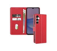 Etui pour Samsung Galaxy A16 Clapet Portefeuille et Support Vidéo Rouge