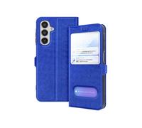 Avizar Étui pour Samsung Galaxy A16 Fenêtre Fonction Support Vidéo Bleu