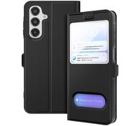 Étui pour Samsung Galaxy A16 Fenêtre Fonction Support Vidéo Noir