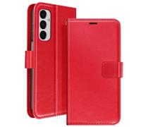 Mayaxess Étui portefeuille pour Samsung Galaxy A16 avec dragonne Rouge