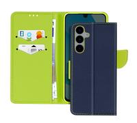 Étui pour Samsung Galaxy A16 Portefeuille Cuir Saffiano Fancy Bleu nuit