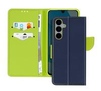 Avizar Étui pour Samsung Galaxy A16 Portefeuille Cuir Saffiano Fancy Bleu nuit