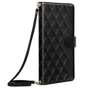 Avizar Étui portefeuille pour Samsung Galaxy A16 – Motif losange – Noir