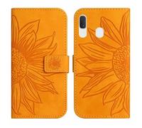 Etui pour Samsung Galaxy A20-A30 6.4"", Housse en Cuir Etui de Protection avec Antichoc Magnétique (Tournesol jaune) RasT