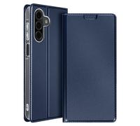 Dux Ducis Étui pour Samsung Galaxy A26 – Effet satiné, porte‑carte, support vidéo – Bleu nuit
