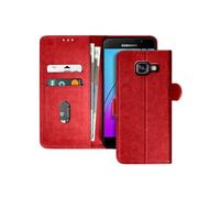 Etui pour Samsung Galaxy A3 Clapet Portefeuille et Support Vidéo Rouge