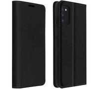 Étui pour Samsung Galaxy A41 Folio Cuir Véritable Porte-carte Support Vidéo Noir