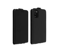 Étui pour Samsung Galaxy A41 Housse Clapet Vertical Protection Porte-carte, Noir