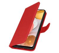 Étui pour Samsung Galaxy A42 Clapet Portefeuille Fonction Support Vidéo Rouge