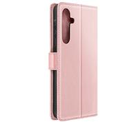 Etui pour Samsung Galaxy A55 Portefeuille Fleur Papillon avec Dragonne Rose clair