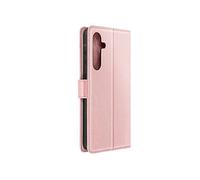 Etui pour Samsung Galaxy A55 Portefeuille Fleur Papillon avec Dragonne Rose clair