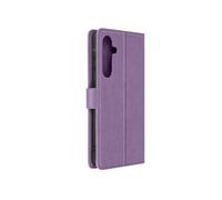Etui pour Samsung Galaxy A55 Portefeuille Fleur Papillon avec Dragonne Violet clair