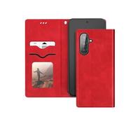 Etui pour Samsung Galaxy A56 Portefeuille Support Vidéo Rouge