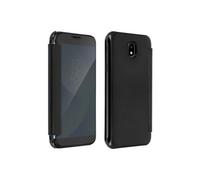 Etui pour Samsung Galaxy J3 2017 Housse Folio Clapet Translucide Design Effet Miroir Noir