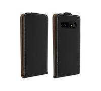 Étui pour Samsung Galaxy S10 Housse Clapet Vertical Porte-carte Coque Silicone Noir