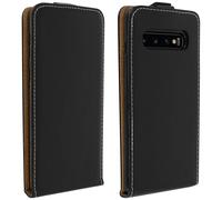 Étui pour Samsung Galaxy S10 Housse Clapet Vertical Porte-carte Coque Silicone Noir