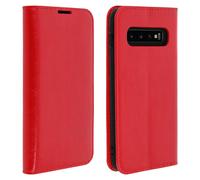 Étui pour Samsung Galaxy S10 Plus Housse Folio Cuir Support Vidéo Rouge