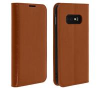 Coque et étui téléphone mobile Avizar Etui Samsung Galaxy S10e Housse Folio Cuir Support Vidéo camel