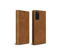 Etui pour Samsung Galaxy S20 FE Folio Vintage Portefeuille et Support Vidéo Camel