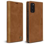 Étui pour Samsung Galaxy S20 FE Folio Vintage Portefeuille et Support Vidéo Camel