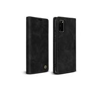 Etui pour Samsung Galaxy S20 Finition Vintage Clapet Portefeuille Support Vidéo Noir