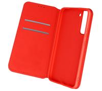 Etui pour Samsung Galaxy S22 Clapet Portefeuille Fonction Support Vidéo Rouge