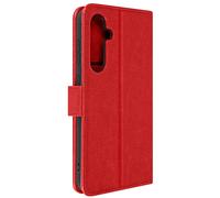 Etui pour Samsung Galaxy S23 FE Clapet Portefeuille Support Vidéo Rouge