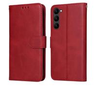 Etui pour Samsung Galaxy S23 Plus, Protection Housse en Cuir PU ,[Emplacements Cartes] [Support] [Magnétique] -Rouge NWXT
