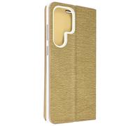 Étui pour Samsung Galaxy S23 Ultra Porte-carte et Support vidéo Doré et Doré