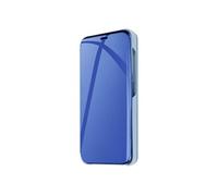 Étui pour Samsung Galaxy S24 Clapet Effet Miroir Support Stand Avizar Bleu Clair