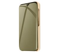 Étui pour Samsung Galaxy S24 Clapet Effet Miroir Support Stand Dorée