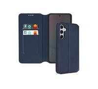 Etui pour Samsung Galaxy S24 FE Clapet Porte-cartes et Support Vidéo Bleu nuit