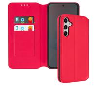 Étui pour Samsung Galaxy S24 FE Clapet Porte-cartes et Support Vidéo Rouge