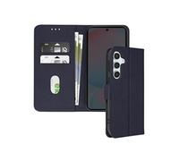 Etui pour Samsung Galaxy S24 FE Clapet Portefeuille et Support Vidéo Bleu nuit