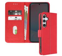 Étui pour Samsung Galaxy S24 FE Clapet Portefeuille et Support Vidéo Rouge