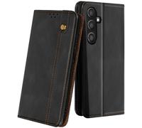 Étui pour Samsung Galaxy S24 FE Clapet Portefeuille Surpiqué Aimanté Noir