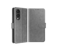 Etui pour Samsung Galaxy S25 Edge Clapet Portefeuille et Support Vidéo Gris