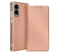 Étui pour Samsung Galaxy S25 Edge Clapet Support Vidéo Dux Ducis Rose Champagne