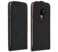 Étui pour Samsung Galaxy S9 Plus à Clapet Cuir Languette magnétique Noir