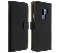 Étui pour Samsung Galaxy S9 Plus Housse cuir portefeuille clapet Coque Silicone Noir