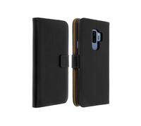 Étui pour Samsung Galaxy S9 Plus Housse cuir portefeuille clapet Coque Silicone Noir