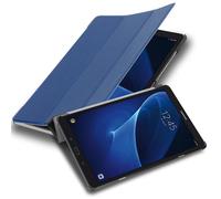 cadorabo Coque Tablette pour Samsung Galaxy Tab A 2016 (10.1") SM-T585N / T580N en Bleu FONCÉ Jersey - Housse Protection Très Fine en Similicuir en Style Livre avec Auto Wake Up et Stand Horizontal