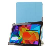 Étui pour Samsung Galaxy Tab S 10,5" SM- T800 Smart Tri-Fold Tablet Cover Models SM-T800 SM-T805 SM-T807- Premium PU Cuir Housse pour 2014 Galaxy Tab S SM-T801 avec fonction veille/réveil automatique