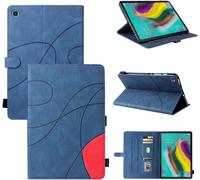 Étui Pour Samsung Galaxy Tab S5e Sm-T720/T725 (10,5 Pouces) Pu Cuir Housse Flip Coque Avec Built Stand Et Magnétique Fermeture Bande Motif Protection Cas Bleu.[F2804]