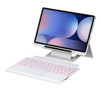 Etui pour Samsung Galaxy Tab S7 FE 12,4 Pouces Pavé Tactile Intelligent Bluetooth Détachable Clavier Amovible Support Portrait/Paysage ZURSANA Blanc