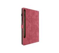 Étui Pour Samsung Galaxy Tab S9 Et Tab S9 Fe Porte-Cartes Support Vidéo Rouge