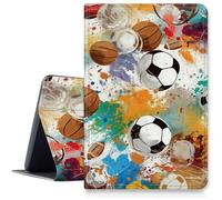 Étui pour Samsung Galaxy Tab S9 Ultra et S8 Ultra 14,6", plusieurs angles de vue avec porte-stylo, mise en veille/réveil automatique pour Galaxy Tab S9 Ultra Motif ballons de football
