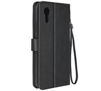 Étui pour Samsung Galaxy Xcover 7 Design Vintage Clapet Portefeuille Noir